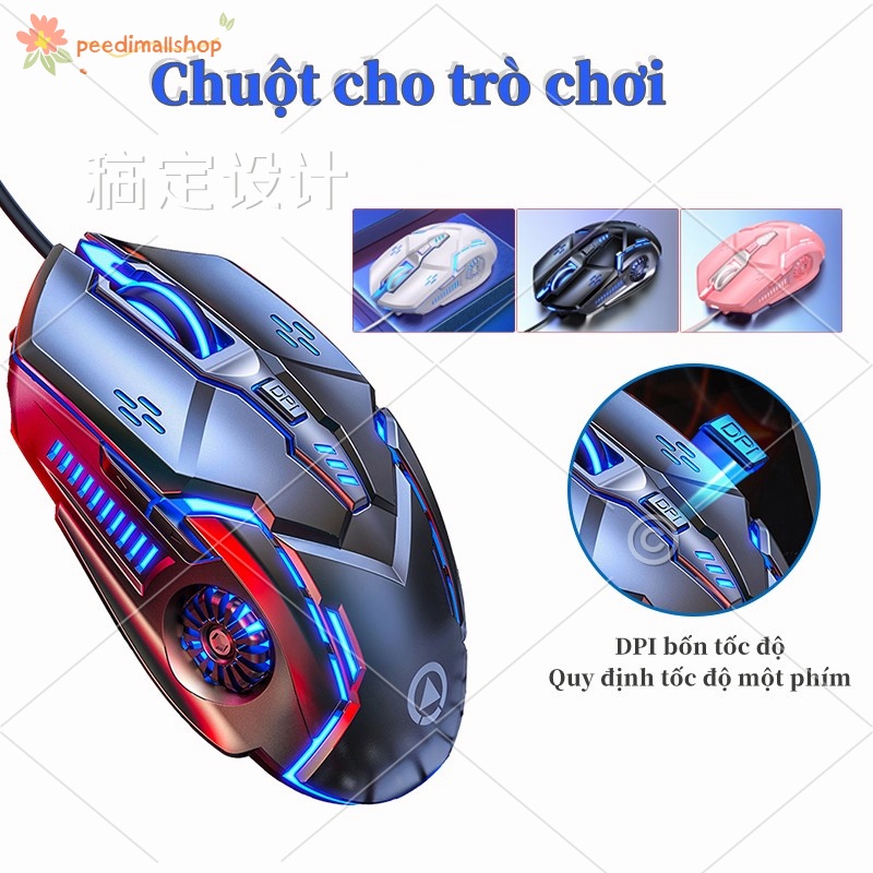 Chuột Máy Tính Chuột Máy Tính Chơi Game G5 LED 7 Màu Đẹp, DPI Khủng 3200 dùng cho Chơi Game Làm Việc Văn Phòng