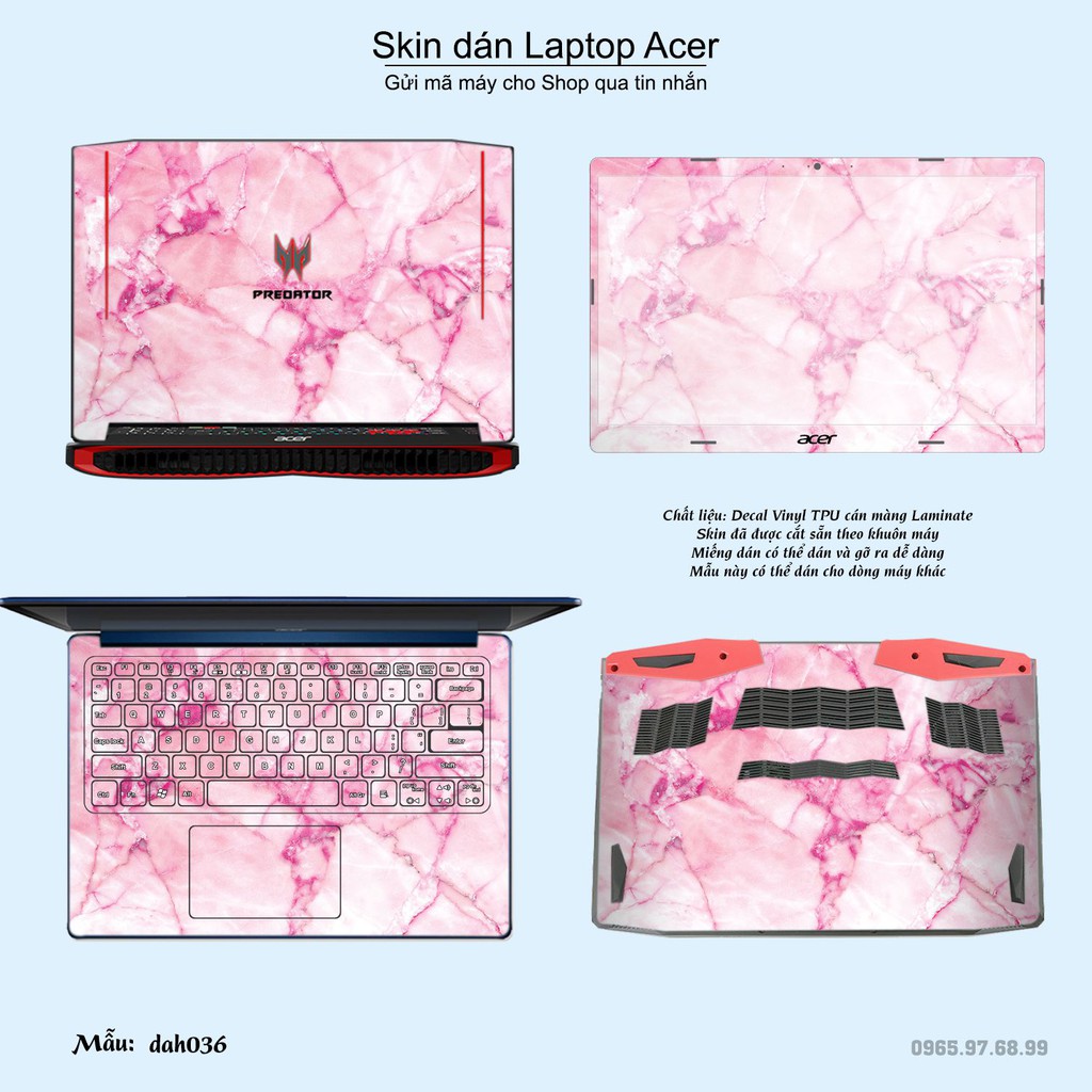 Skin dán Laptop Acer in hình vân đá _nhiều mẫu 2 (inbox mã máy cho Shop)