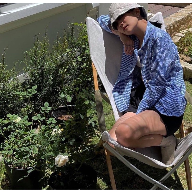 TheBlueTshirt BLUE CHECK OVERSHIRT JACKET