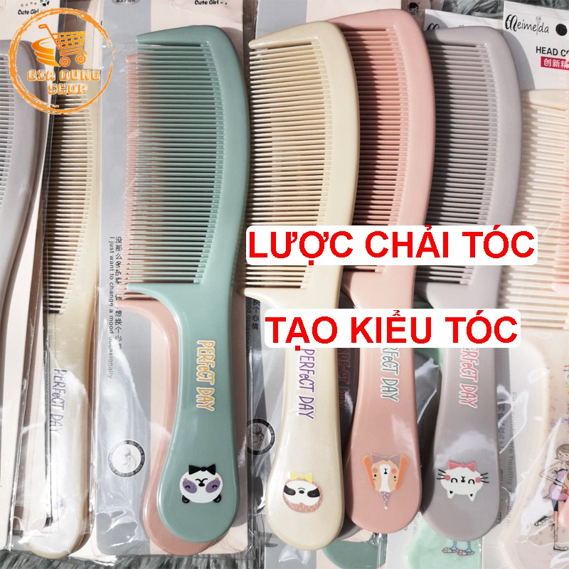Lược Chải Tóc, Chải Đầu Nhựa Cao Cấp Thiết Kế Kiểu Tóc Điệu Đà Cho Các Bé Gái