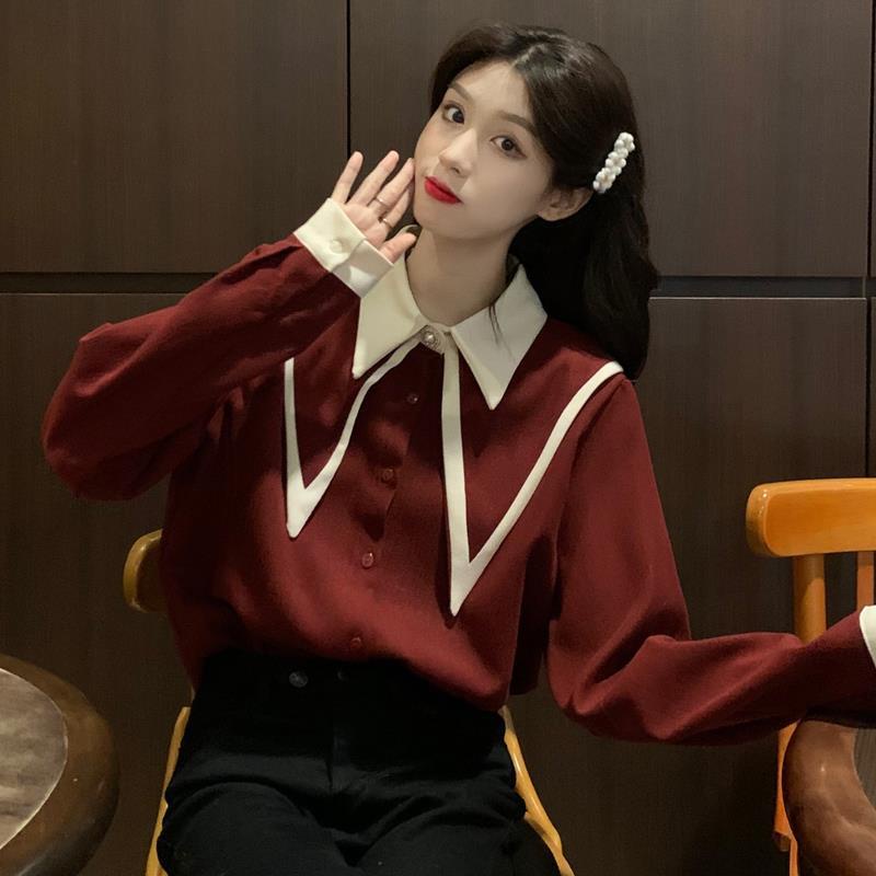 Áo Sơ Mi Cổ Búp Bê Phong Cách Nhật Bản Thời Trang Mùa Xuân Mới 2022 Cho Nữ