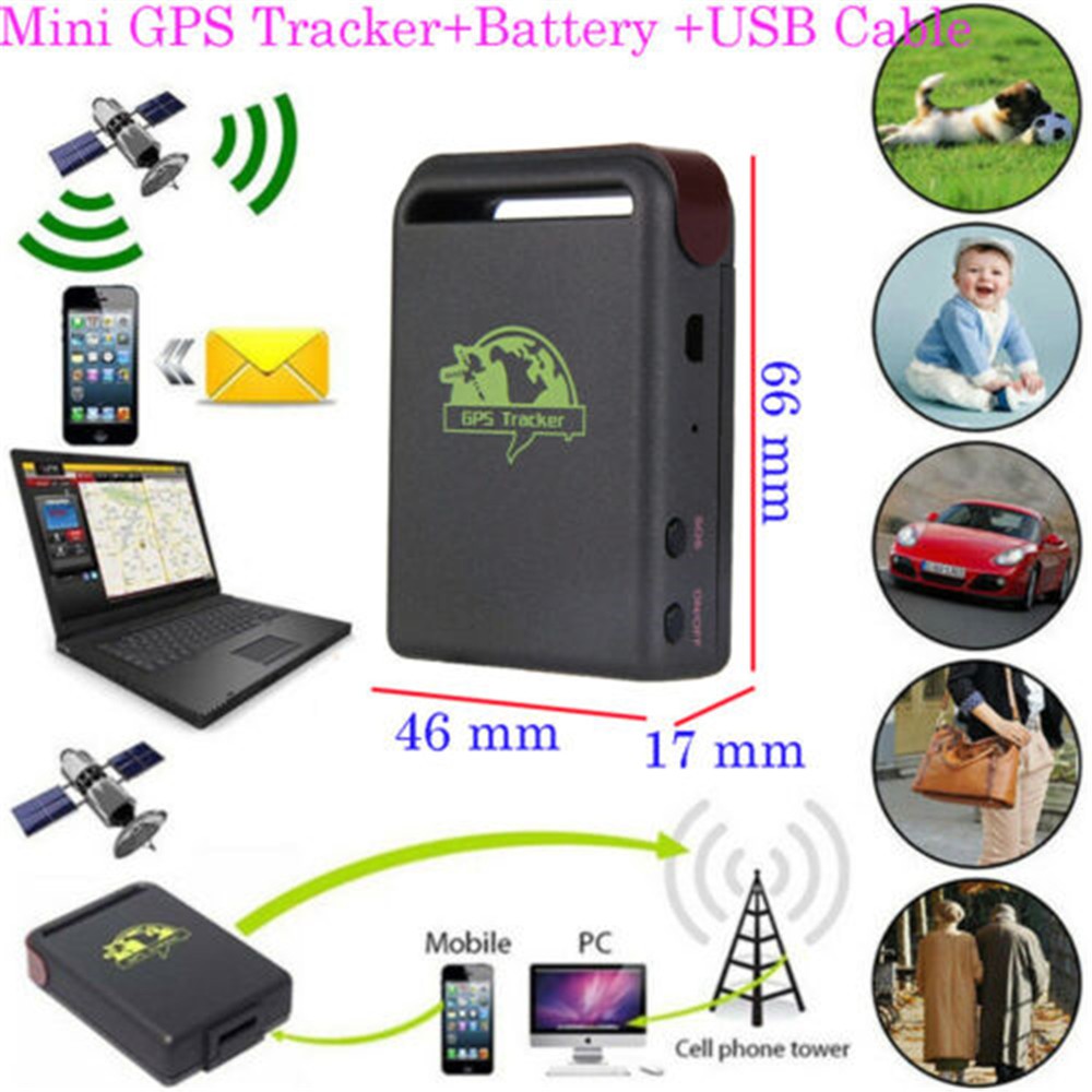 Thiết bị định vị vị trí GSM GPRS GPS TK102B mini cho oto