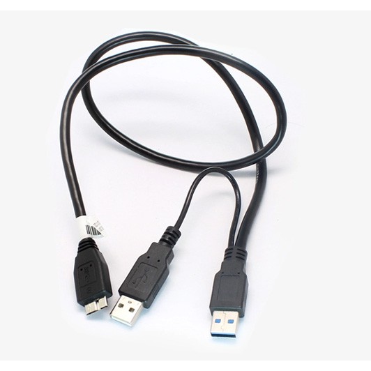 Dây cáp chữ Y đồng bộ dữ liệu + sạc PC usb 3.0 cho đĩa cứng mở rộng HP HDD cung cấp nguồn