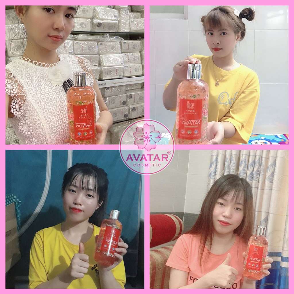 Sữa tắm nước hoa Nhật cánh hoa hồng - da mịn màng, mềm mại và trắng hồng Rose Avatar 500ml