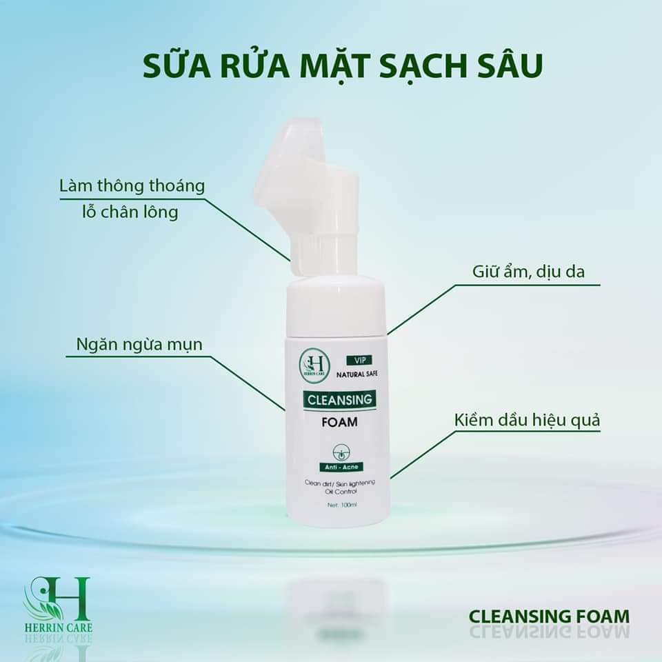 Sữa rửa mặt tạo bọt HERRIN CARE Cleansing Foam 100ml