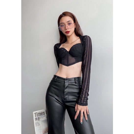 Áo corset tay dài tôn dáng-LIAM Top