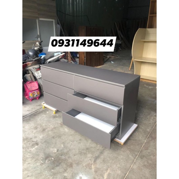 tủ 6 ngăn xám chì