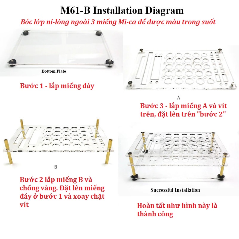 Kệ cắm tô vít, panh-nhíp-kéo-kìm-vỉ làm chân M61-B