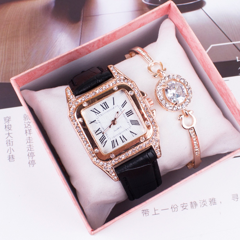 Bộ quà tặng ý nghĩa đồng hồ thời trang nữ và vòng đeo tay hàng gia công BHTT31 | BigBuy360 - bigbuy360.vn