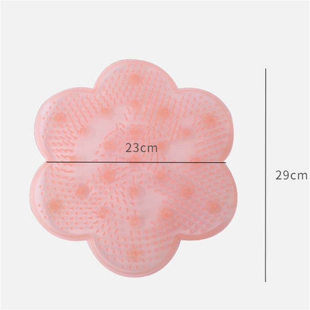 Lazy Non-slip Multifunction Silicone Massage Mat Wash Foot Bath Artifact Skin Wash Pad Brush Bathroom Mat