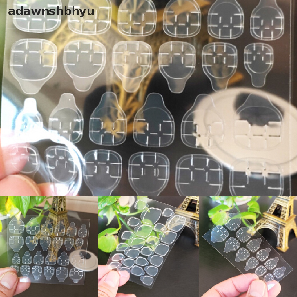 [Hàng mới về] Miếng dán móng tay giả trong suốt bằng keo dán hai mặt linh hoạt