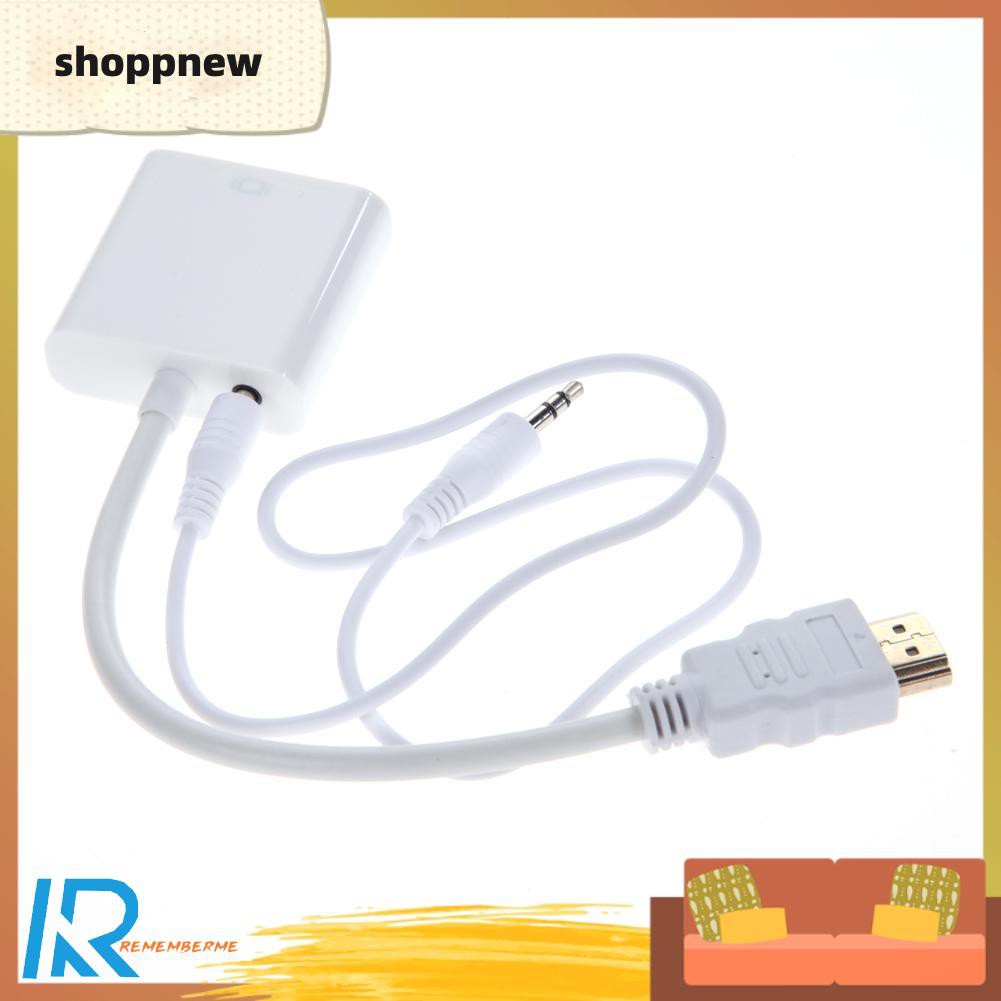 Shoppnew 1080P Micro HDMI-compatible / Mini HDMI-compatible / HDMI-compatible to VGA Converter Adapter with Audio