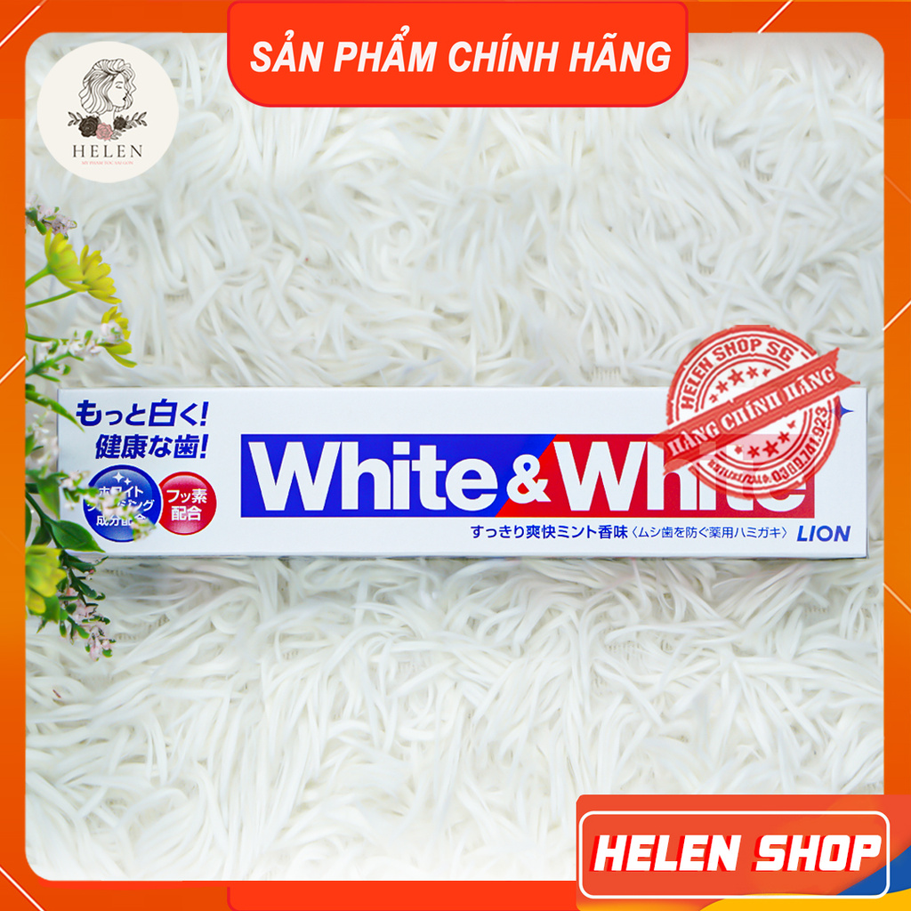 Kem đánh răng White &amp; White Nhật Lion 150g