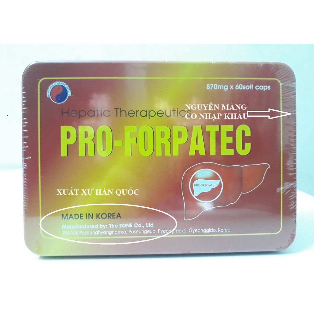 PRO FORPATEC  - Bổ gan, mát gan, thải độc gan, cây kế sữa, hạ men gan