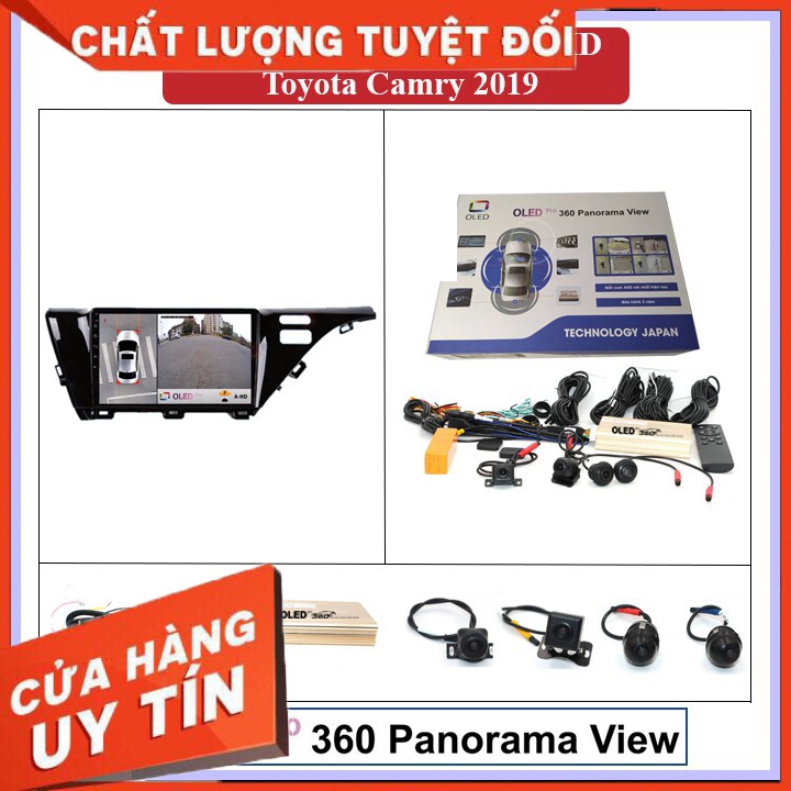 CAMERA 360 OLED Pro AHD cho xe TOYOTA CAMRY 2019 - Tặng 1xCam Lùi Siêu Nét ,1x vorcher của shop - Tặng 1xCam Lùi Siêu Né