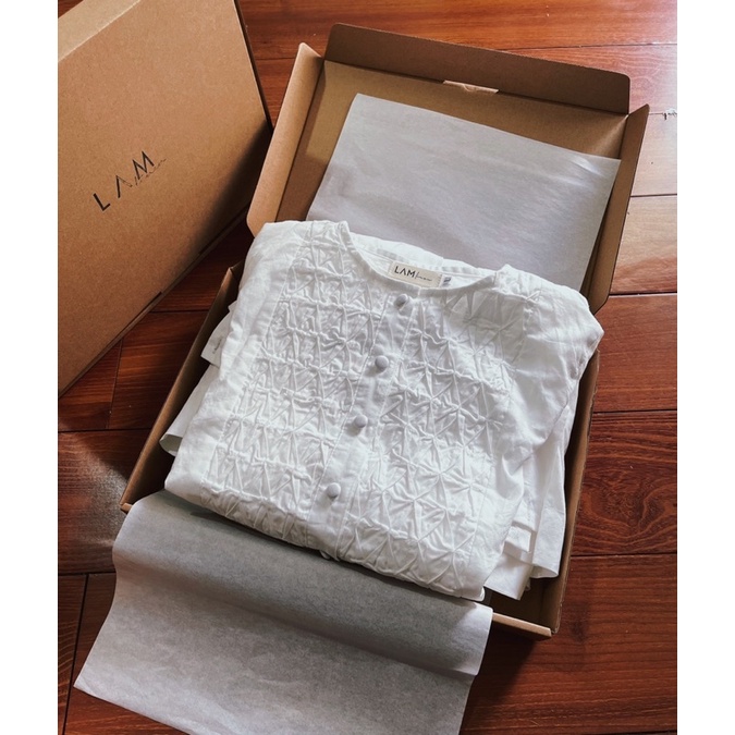 Đầm Babydoll ngắn xoè, tay phồng nút bọc, Linen cao cấp