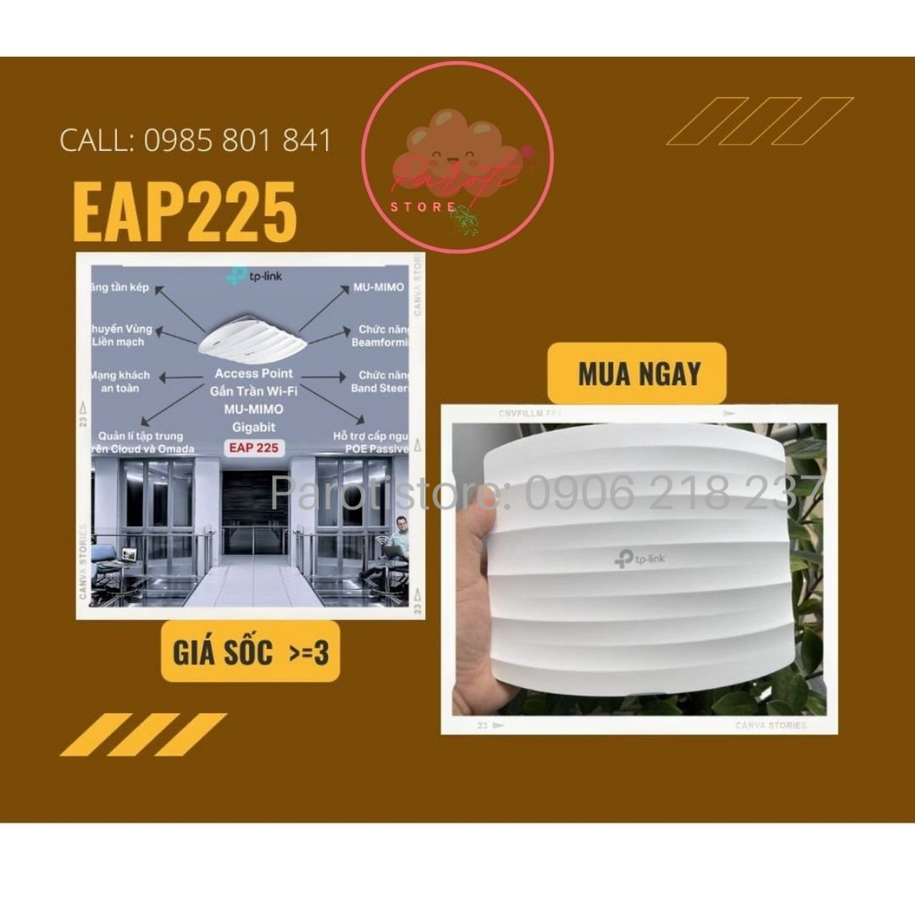 Combo Quản lý WiFi TP-Link EAP225 AC1350 kèm Controller OC200 _chính hãng, mới 100%