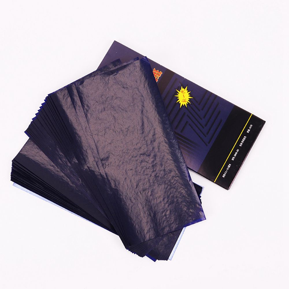 Set 50 tờ giấy than hai mặt mỏng 48k màu xanh dương blue làm bằng Carbon ELEGANT81
