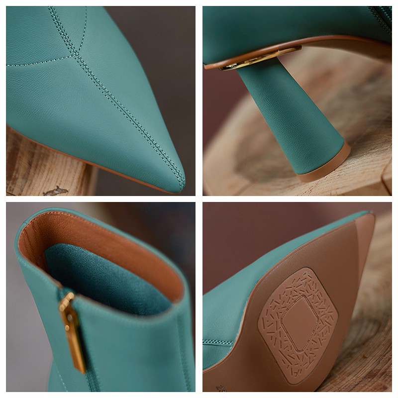 Giày bốt cổ thấp đế dày chất liệu thoáng khí thời trang xuân thu cho nữ | BigBuy360 - bigbuy360.vn