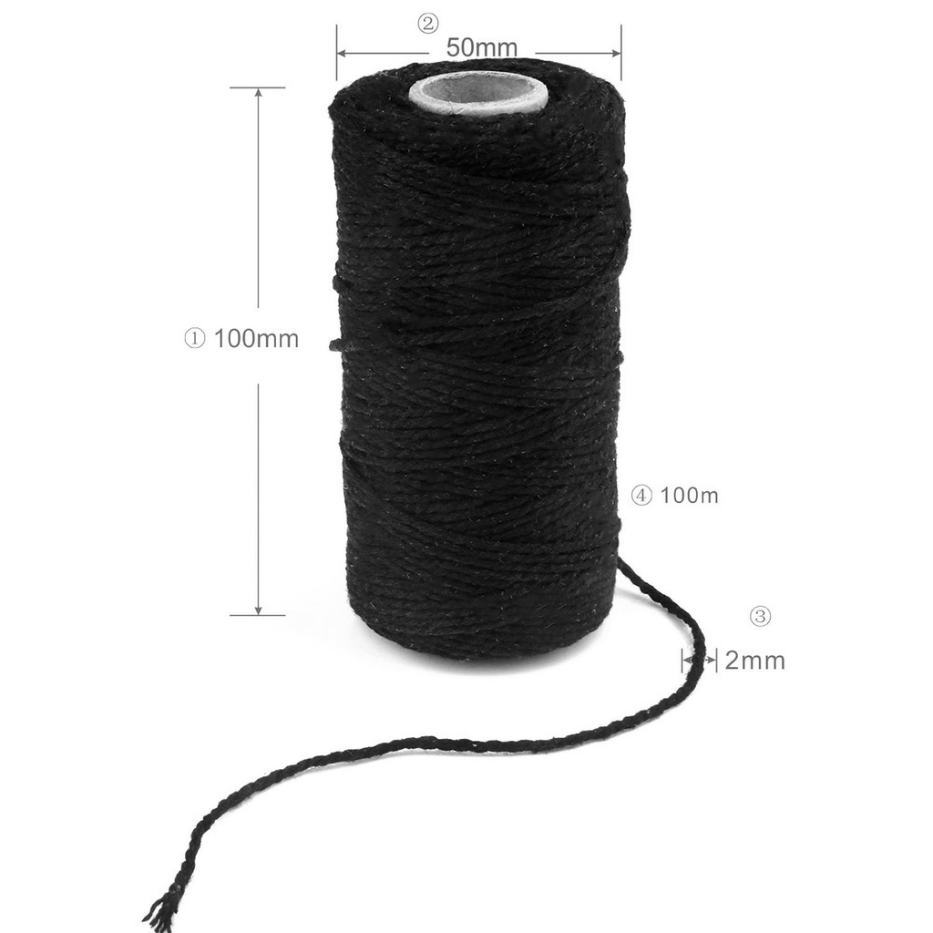 Cuộn Dây cotton NhiềU MàU DàY 2mm DùNg Làm Đồ Thủ Công DIY