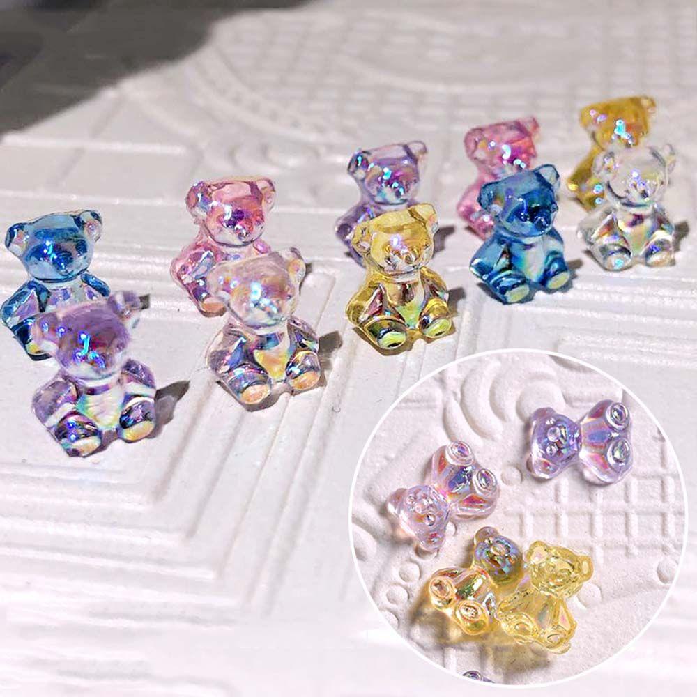 Phụ Kiện Trang Trí Móng Tay 3D DIY Hình Gấu / Bướm Lấp Lánh Tinh Tế