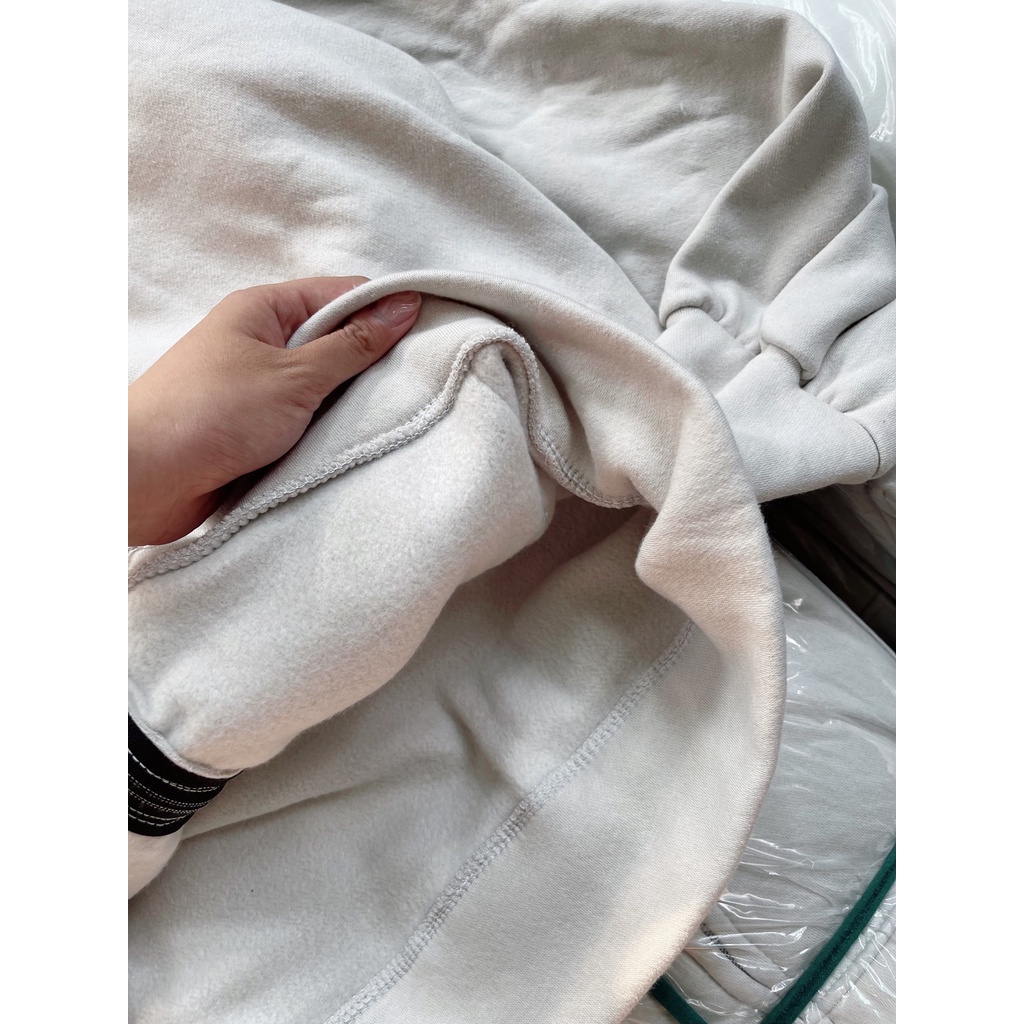 Áo khoác nỉ trơn 8 màu dây bản to Mitsore, form rộng chất nỉ bông dày dặn, áo hoodie zip