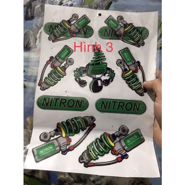 Sticker Tem nổi nhiều hình cao cấp trang trí xe laptop…