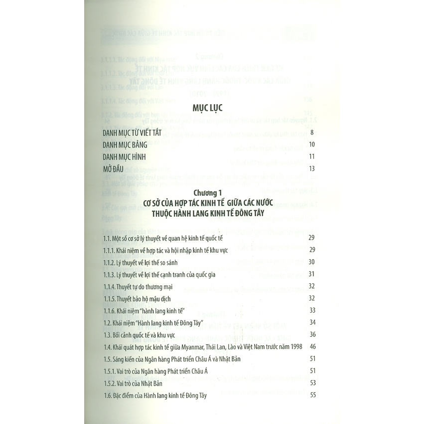 Tiến Trình Hợp Tác Kinh Tế Giữa Các Nước Thuộc Hành Lang Kinh Tế Đông - Tây (1998 - 2010)
