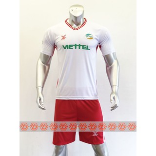 Quần áo bóng đá CLB VIETTEL màu Trắng 20-21 thun mềm mịn co dãn tốt