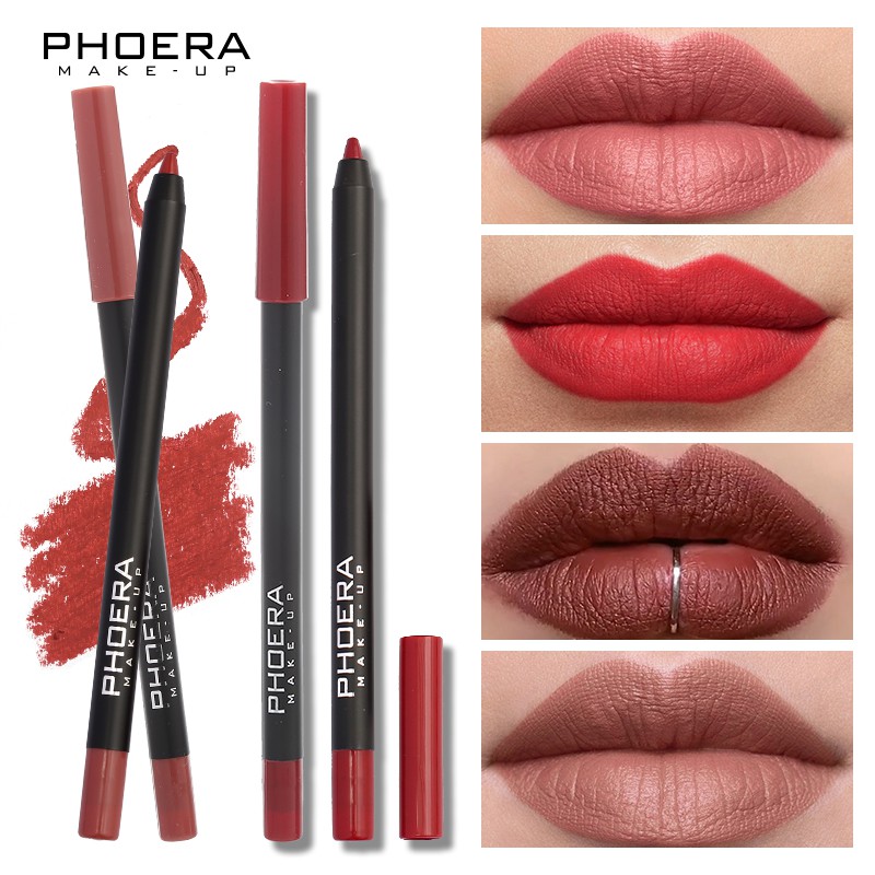 ❀Lipliner Set Chì Kẻ Viền Môi Và Son Môi Phoera 13 Màu Tùy Chọn Cao Cấp waterproof velvet ❀ | BigBuy360 - bigbuy360.vn