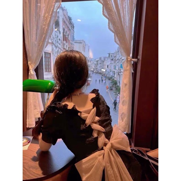 -  Quà tặng sinh nhật, bạn gái Đầm babydoll thắt nơ