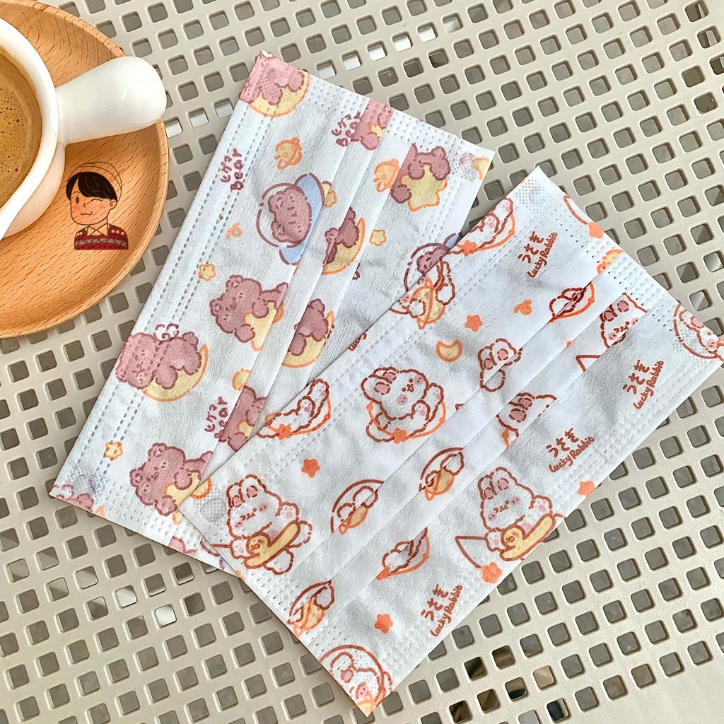 Khẩu Trang Y Tế Họa Tiết 3 Lớp | Khẩu Trang Quà Tặng In Hình Dễ Thương Dành Cho Người Lớn