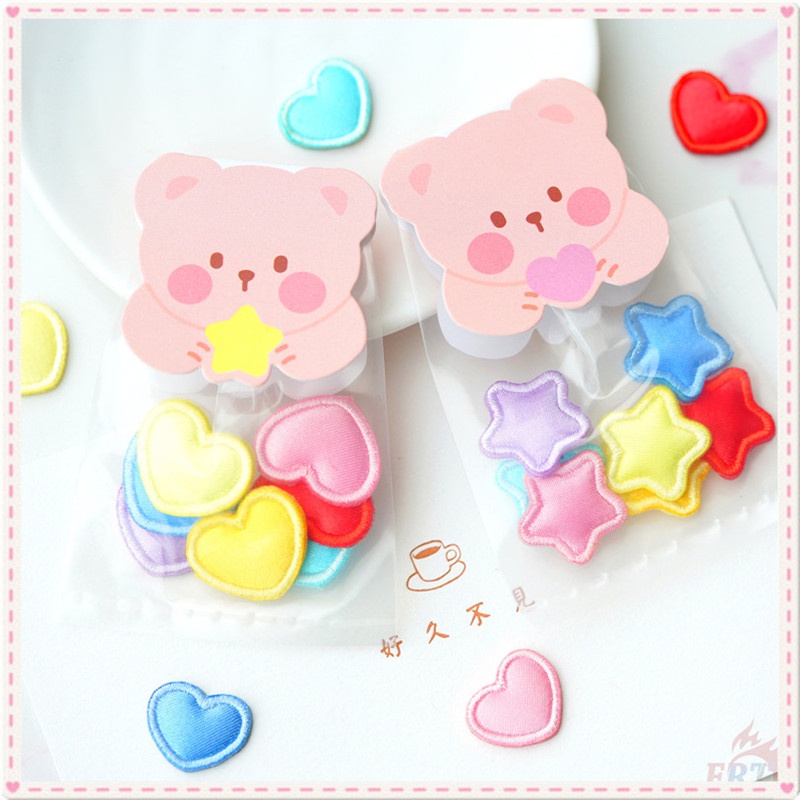 ☸ Sticker Dán Trang Trí Hình Ngôi Sao Trái Tim Xinh Xắn ☸ 1 Miếng Dán Patch Với Họa Tiết Ngọt Ngào, Có Thể Ủi Lên Quần Áo