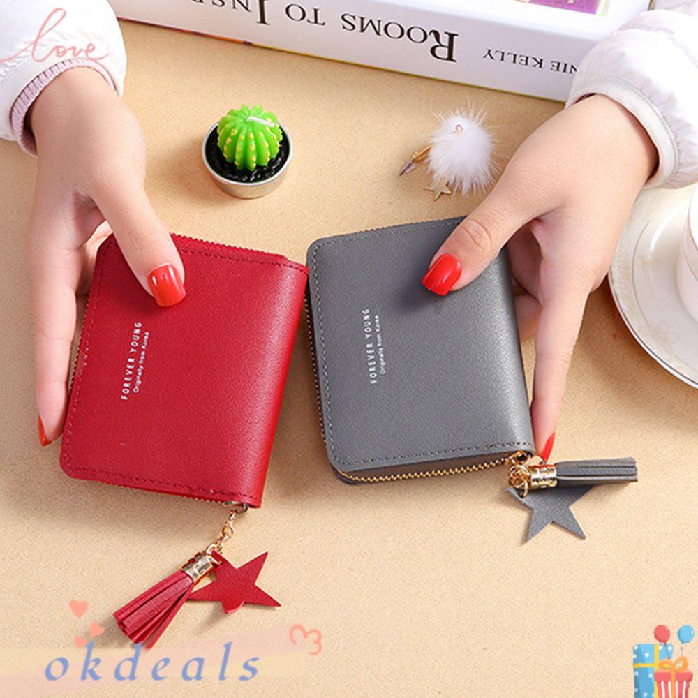 Ví Ngắn Đựng Thẻ Tín Dụng Có Khóa Kéo Đơn Giản Dành Cho Nữ