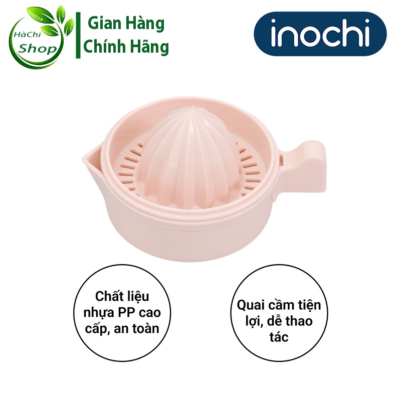 Bộ Vắt Cam - Chanh Bằng Tay Yoko Inochi Loại Nhỏ Có Lọc Bằng Nhựa PP Nguyên Sinh Kháng Khuẩn - Chính Hãng INOCHI