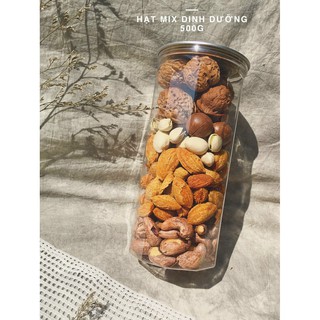Hạt dinh dưỡng mix 5 loại hạt nguyên vỏ hộp pet 500g
