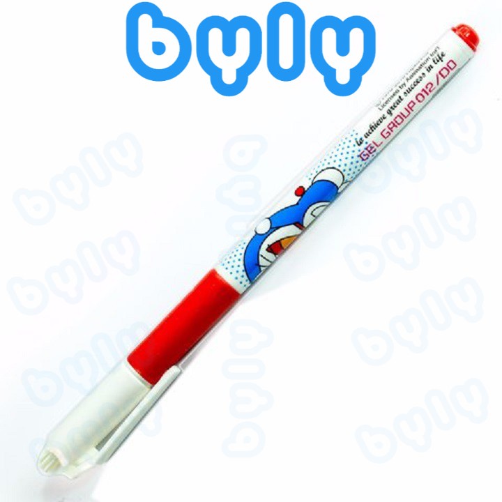 Bút gel nước Doraemon 𝑻𝒉𝒊𝒆̂𝒏 𝑳𝒐𝒏𝒈 GEL-012/DO ngòi 0.5mm - ByLy Store