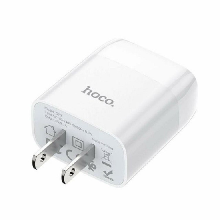 Củ sạc nhanh FREESHIP50K Hoco C72 - 1 cổng USB cho Iphone, Samsung, Huawei,..- chính hãng