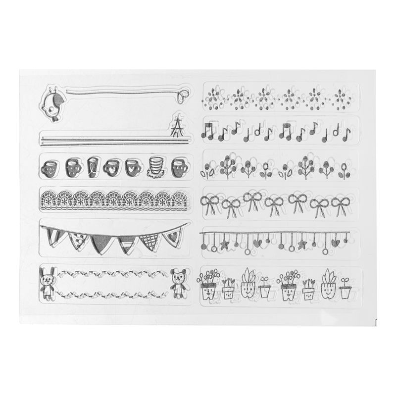 Con Dấu Silicon Trong Suốt Hình Nốt Nhạc Xinh Xắn Dùng Để Trang Trí Thiệp