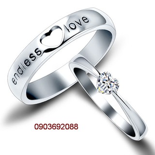 Nhẫn kiểu - nhẫn cặp tình nhân bạc Endless love N86