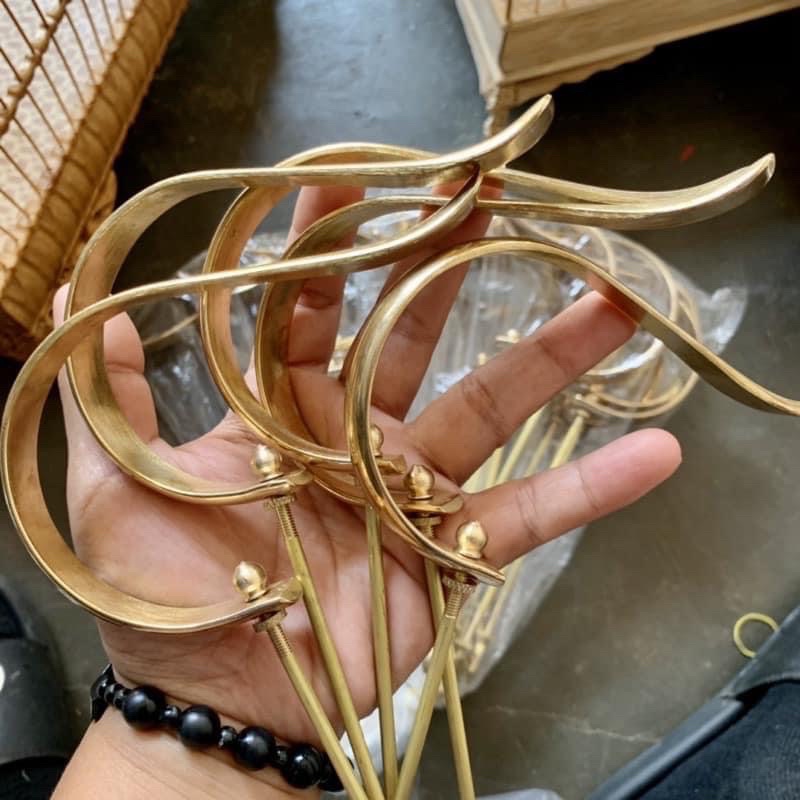 Móc đồng Bamboo móc lồng chim chất liệu đồng cao cấp dùng cho lồng mào, chòe, mi nhiều họa tiết