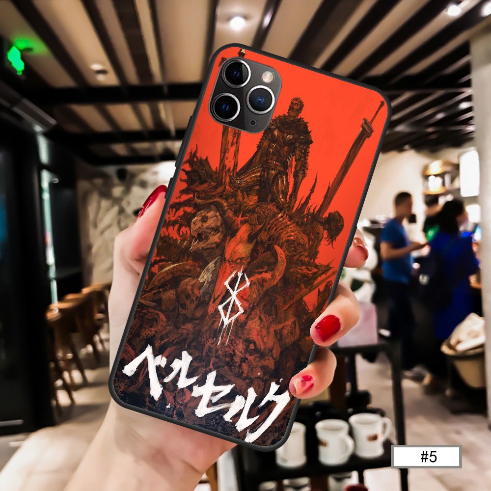 Ốp điện thoại mềm in hình truyện tranh Berserk thích hợp cho Iphonex Xsmx 11 Pro Max Xr 8 7plus 7 6 6splus