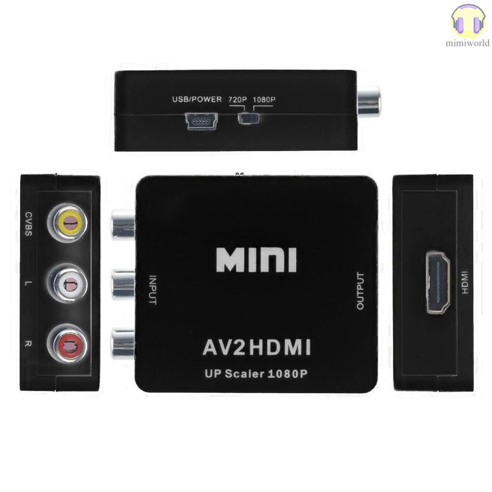 MIWO AV to HDMI Scalar Converter Video Composite Adapter Box Mini RCA AV CVBS to HDMI Converter | BigBuy360 - bigbuy360.vn
