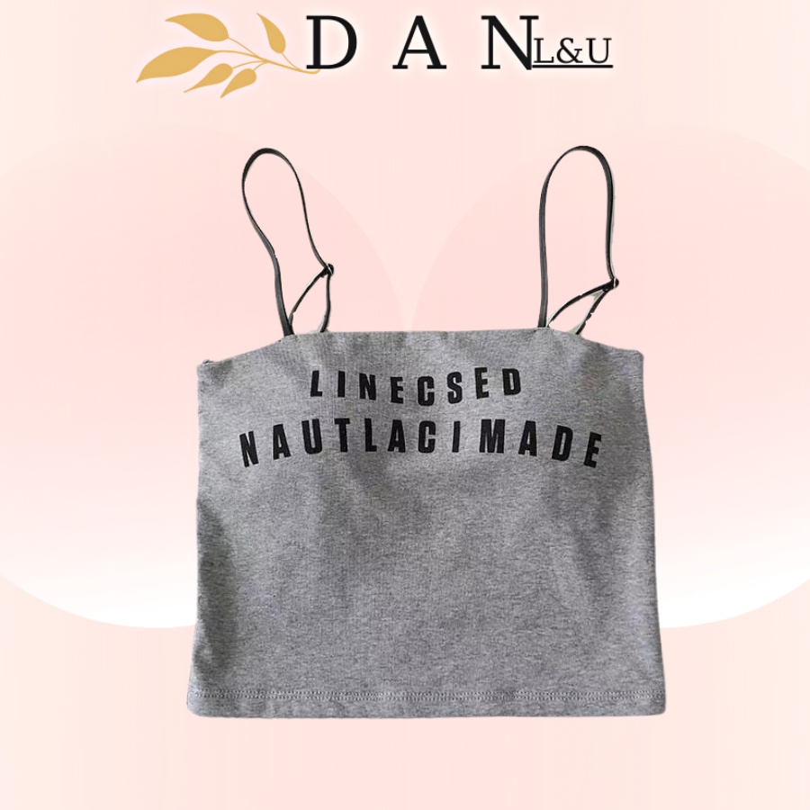 Áo Lót Ngực Bra Croptop Hai Dây Đệm Mút Nâng Ngực Xinh Xắn DAN L&amp;U 0307