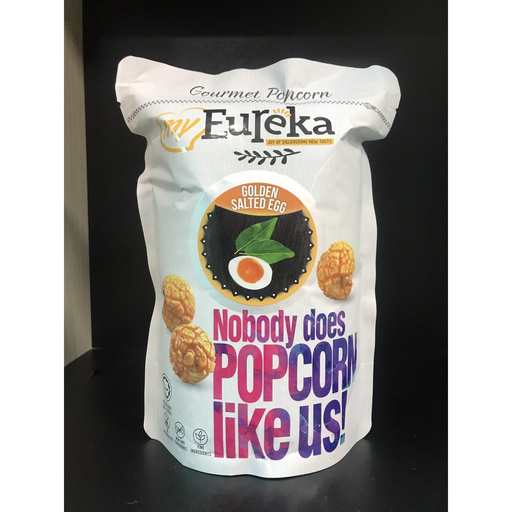 Bỏng ngô Eureka nhập khẩu Malaysia vị Trứng muối (bịch 80g)