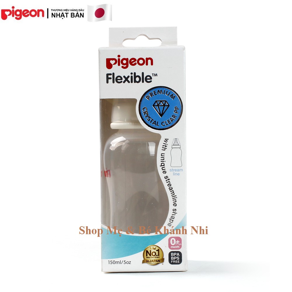 [Chính Hãng] Bình Sữa Cổ Hẹp Pigeon StreamLine 150ML - Bình Sữa Cổ Hẹp Cho Bé