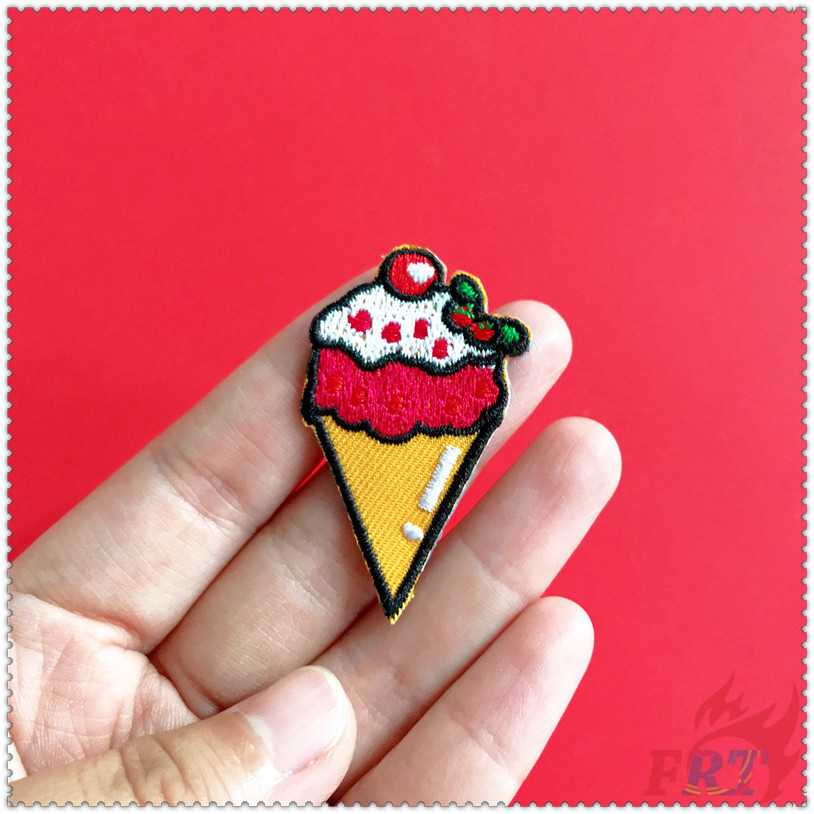 ✿ Miếng Dán Ủi Quần Áo Hình Cây Kem Ngọt Ngào ✿ 1 Sticker Ủi Thêu Hình Huy Hiệu