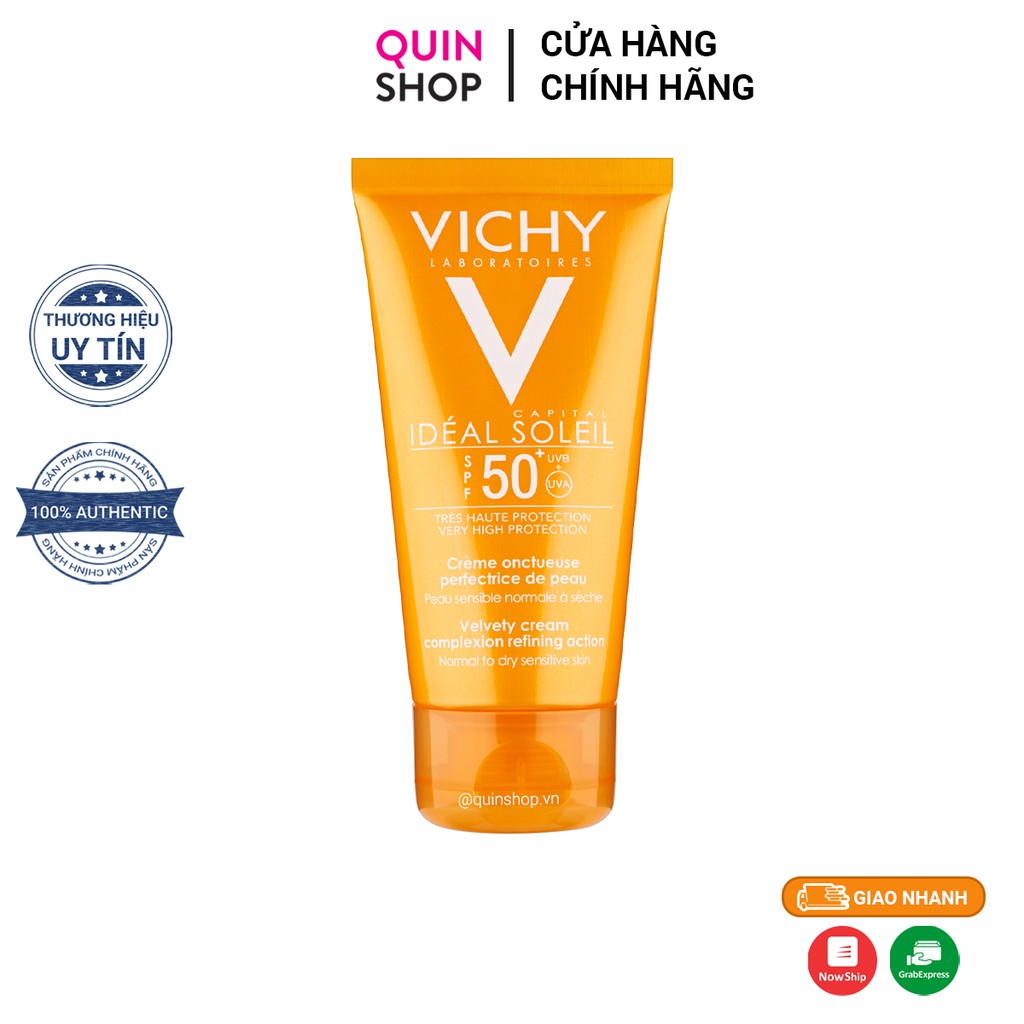 Kem Chống Nắng Vichy Ideal Soleil Velvety Face Sun Cream SPF 50+