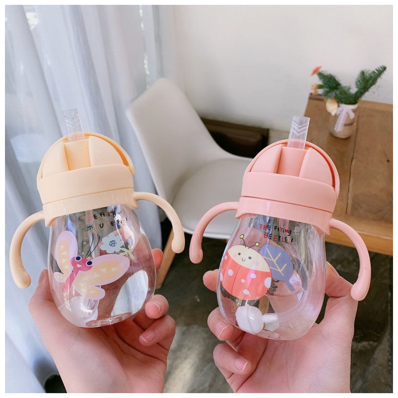 Bình tập uống nước cho bé 2022 hình heo ngộ nghĩnh 350ml