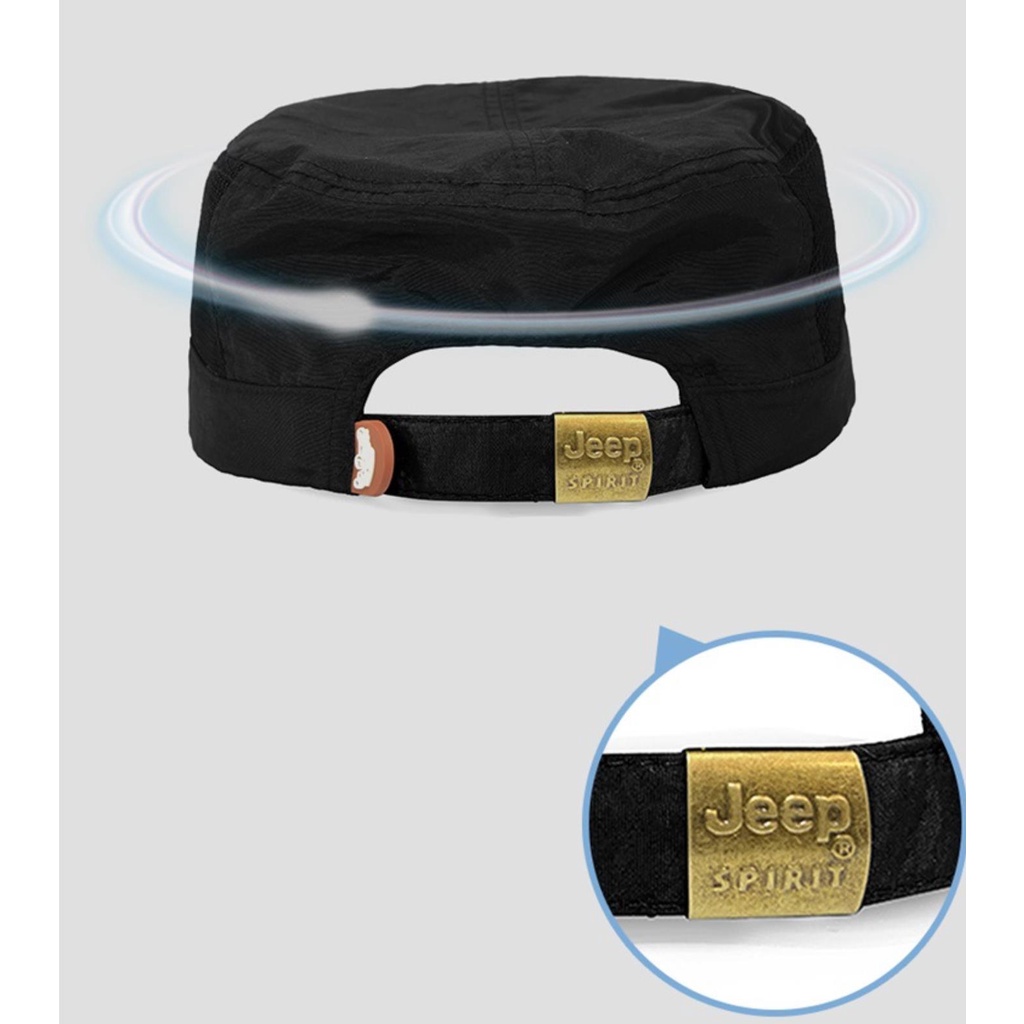 Jeep Spirit  Mũ Lưỡi Trai  Nam Và Nữ Màu Trơn Phối Lưới Thời Trang Mùa Hè